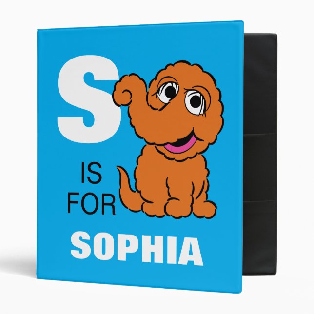 S is for Snuffleupagus | Add Your Name Binder (Front/Inside)