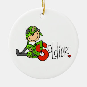 S is for Soldier Ceramic Ornament