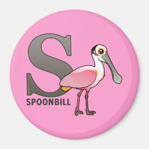 S is for Spoonbill Magnet
