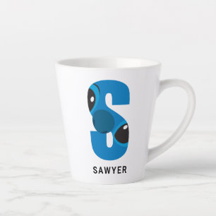 S is for Stitch   Add Your Name Latte Mug