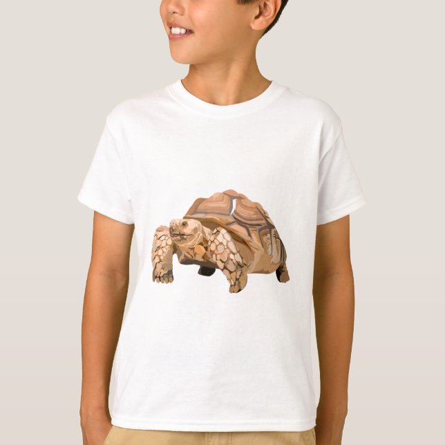 S is for Sulcata Tortoise T-Shirt (Front)