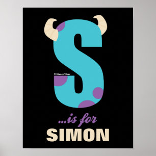 S is for Sulley Add Your Name Poster