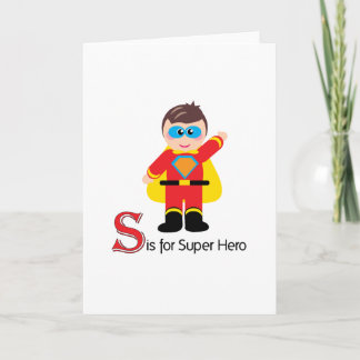 S is for Super Hero Lovable Letters Greeting Card