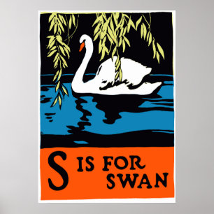 S is for Swan Poster