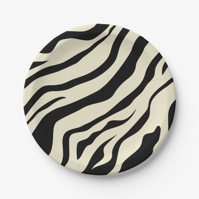 S.K. Zebra Fever Paper Plates (Front)