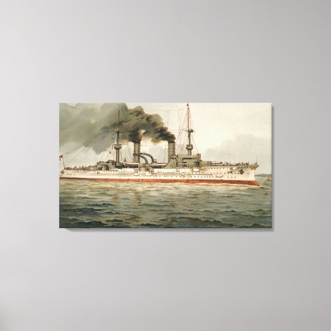 S.M. Grosse Kreuzer 'Furst Bismarck' (H.M. Great C Canvas Print (Front)