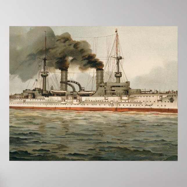 S.M. Grosse Kreuzer 'Furst Bismarck' (H.M. Great C Poster (Front)