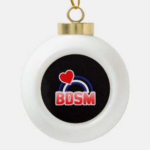 S / M Pride Ceramic Ball Christmas Ornament