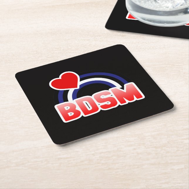 S / M Pride Square Paper Coaster (Angled)