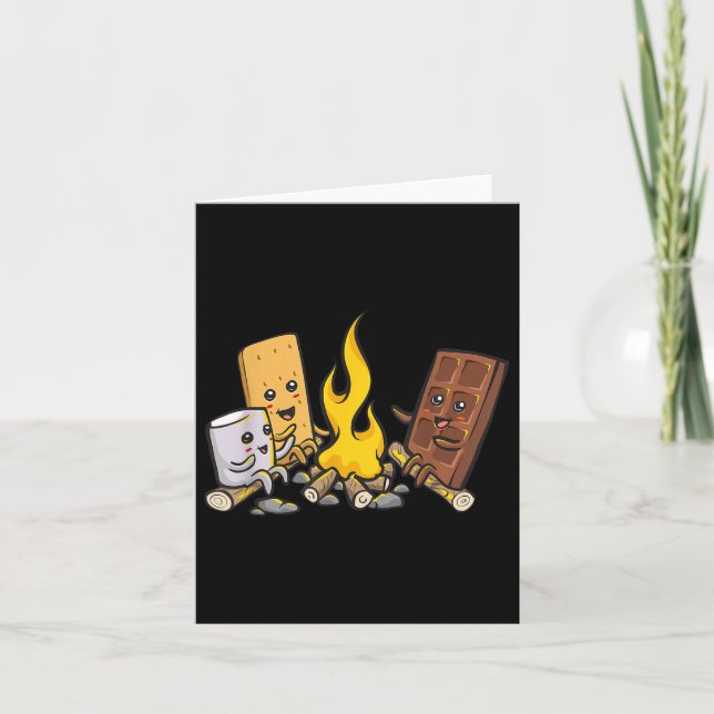S’more Campfire Marshmallow Camping Smore  Card (Front)