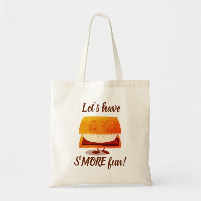 S’more fun cartoon character tote bag (Front)