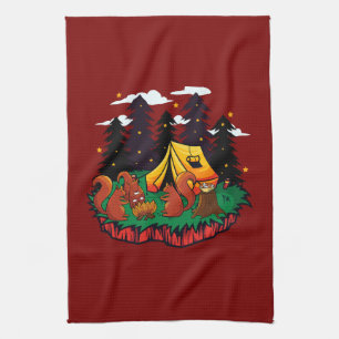 S’more Fun With This Camping Squirrel Kitchen Towel