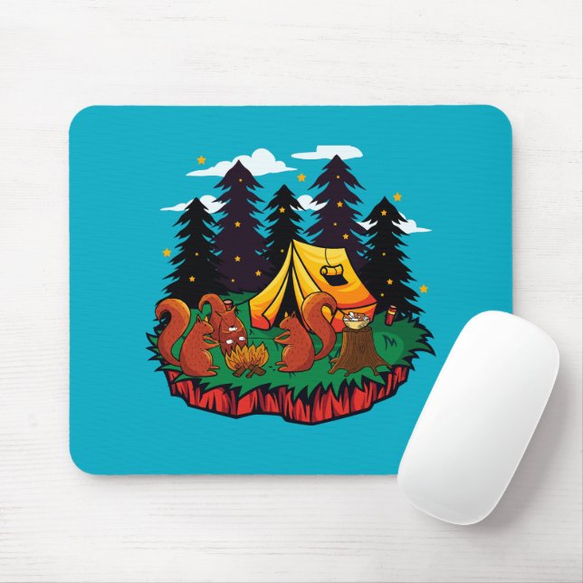 S’more Fun With This Camping Squirrel Mouse Pad (With Mouse)