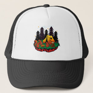 S’more Fun With This Camping Squirrel Trucker Hat