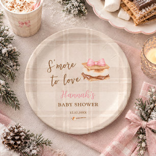 S’more to Love Cute Cozy Rustic Paper Plate