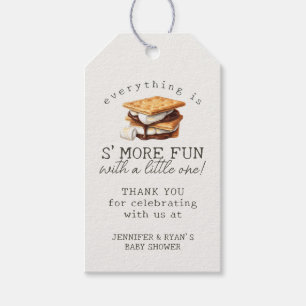 S’mores Fall Bonfire Outdoor Baby Shower Favor Gift Tags