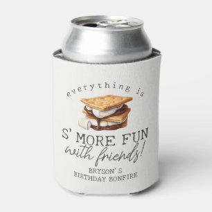 S’mores Fall Bonfire Outdoor Birthday Favor Can Cooler