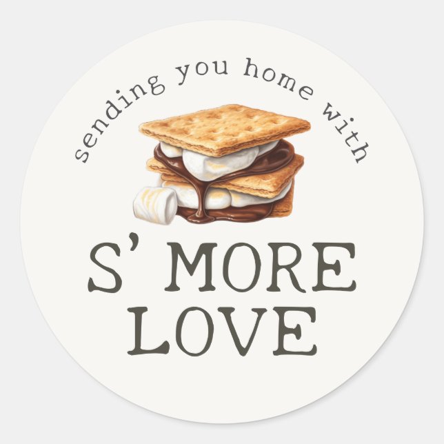 S’mores Fall Bonfire Outdoor Favour Classic Round Sticker (Front)