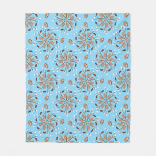 S’mores Mandala Pattern Fleece Blanket