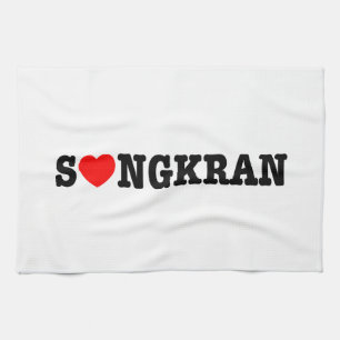 S❤NGKRAN ~ Heart (Love) Songkran Kitchen Towel