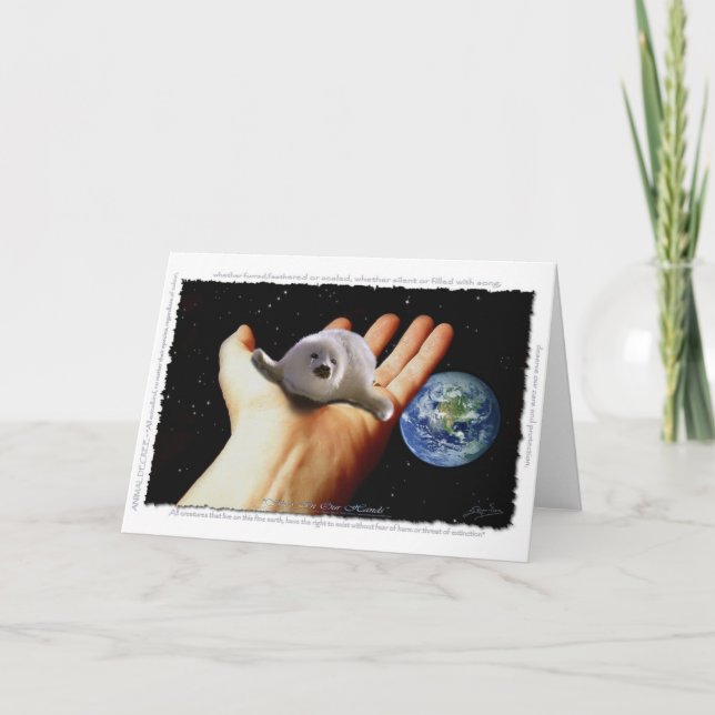 S.O.S. SAVE OUR HARP SEALS Greeting Card (Front)