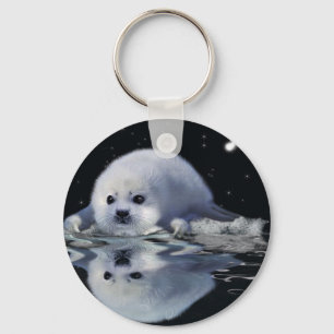 S.O.S. SAVE OUR HARP SEALS KEYCHAIN