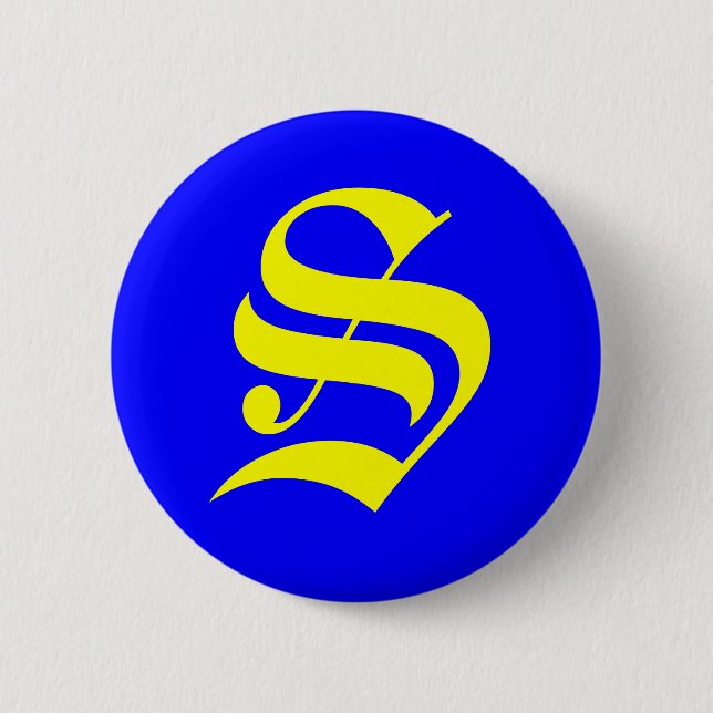 S - OLD ENGLISH 2 INCH ROUND BUTTON (Front)