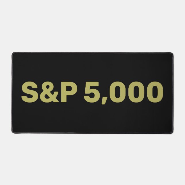 S&P 5,000 Level Stock Market Index Celebration Desk Mat (Front)