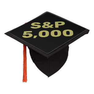 S&P 5,000 Level Stock Market Index Celebration Graduation Cap Topper