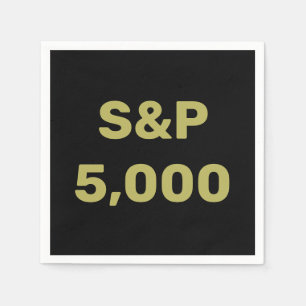 S&P 5,000 Level Stock Market Index Celebration Napkin