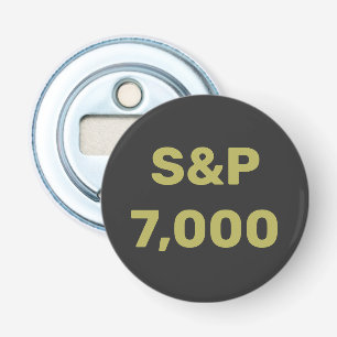 S&P 7,000 Level Stock Market Index Celebration Bottle Opener