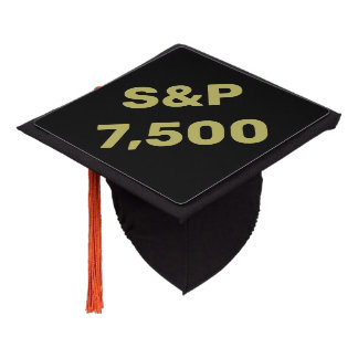 S&P 7,500 Level Stock Market Index Celebration Graduation Cap Topper