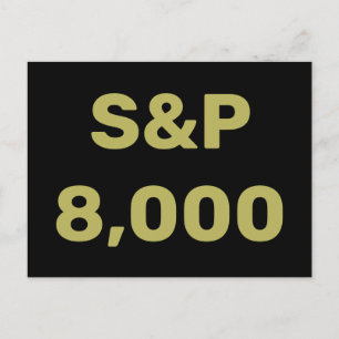 S&P 8,000 Level Stock Market Index Celebration Postcard