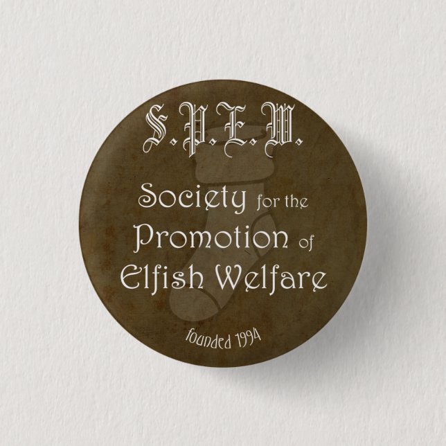 S.P.E.W. Badge 1 Inch Round Button (Front)