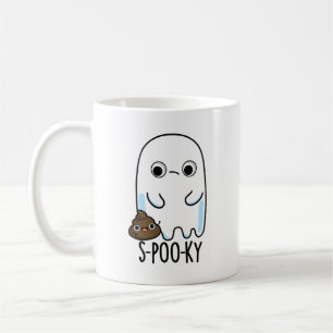 S-poo-ky Funny Ghost Poop Pun  Coffee Mug