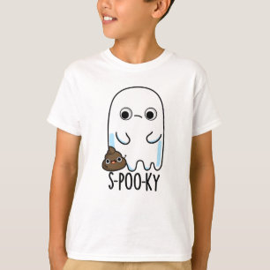 S-poo-ky Funny Ghost Poop Pun  T-Shirt