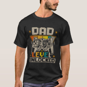 S Pregnancy Announcet Dad Level Unlocked New Daddy T-Shirt
