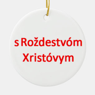s rozdestvom xristovym ceramic ornament