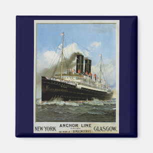 S.S. Caledonia - New York to and from Glasgow Magnet