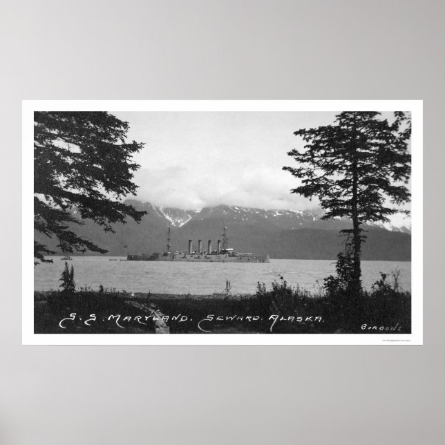 S.S. Maryland near Seward, Alaska 1920 Poster (Front)