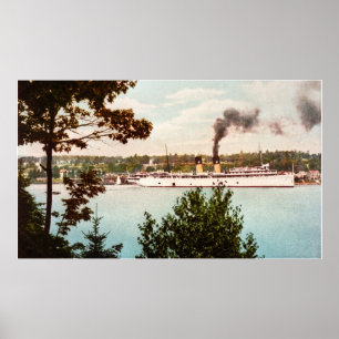 S.S. Northland Leaving Harbor Springs, Michigan Poster
