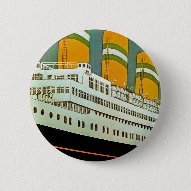 s.s. Statendam 2 Inch Round Button (Front)