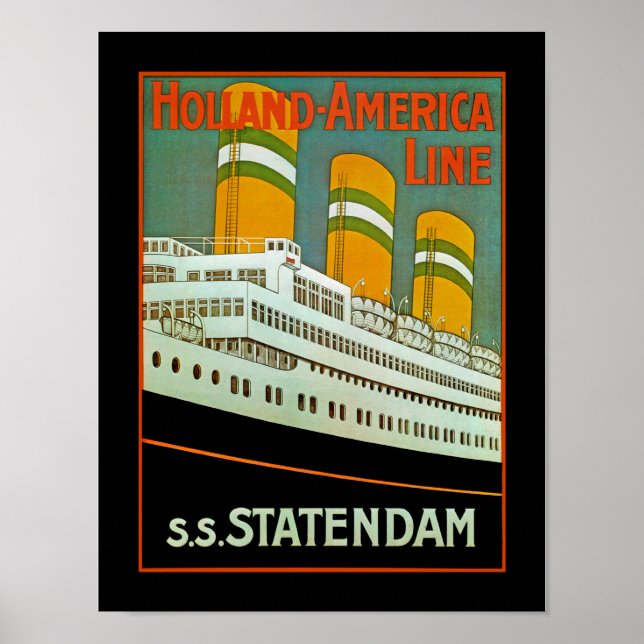 s.s. Statendam Poster (Front)