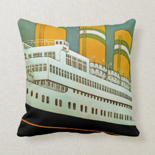 s.s. Statendam Throw Pillow
