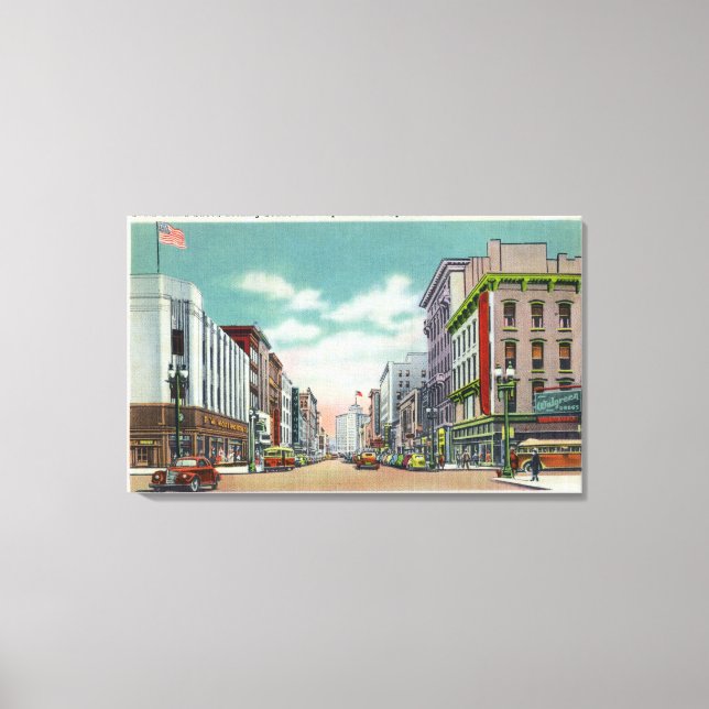 S Salina Street from Fayette Street Canvas Print (Front)