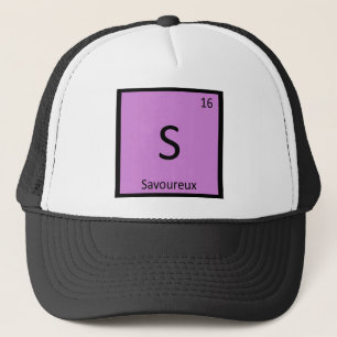 S - Savoureux Chemistry Periodic Table Symbol Trucker Hat