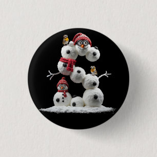 S-shaped Snowman-minion 1 Inch Round Button