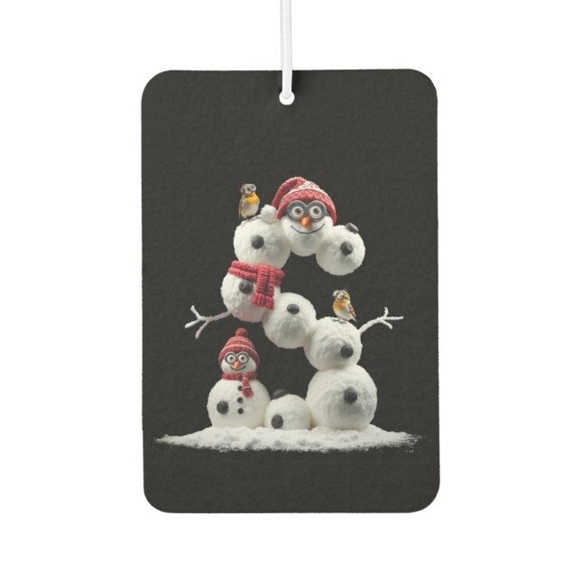 S-shaped Snowman-minion Air Freshener (Front)