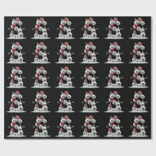 S-shaped Snowman-minion Wrapping Paper