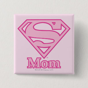 S-Shield Mom 2 Inch Square Button
